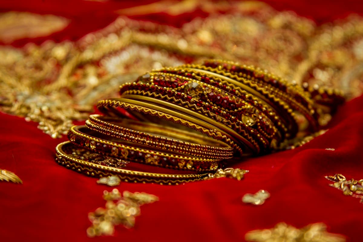 Engraved Gold Bangle